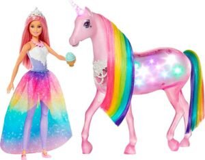 Barbie 2023 Juguetes para niñas - Juguetes para niñas - Barbie Dreamtopia Unicornio Mágico para regalo